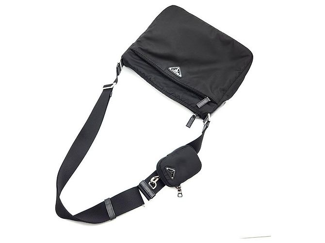 Prada Borsa Messenger in Nylon Tessuto - vista 4