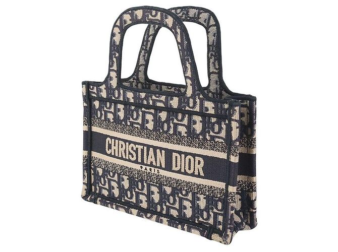 Dior Mini Book Tote Oblique Ricamato - vista 2