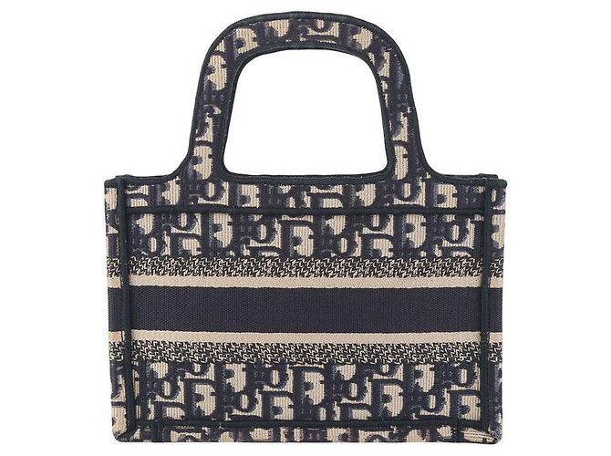 Dior Mini Book Tote Oblique Ricamato - vista 3