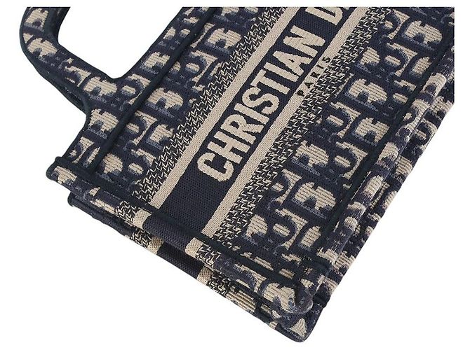 Dior Mini Book Tote Oblique Ricamato - vista 5