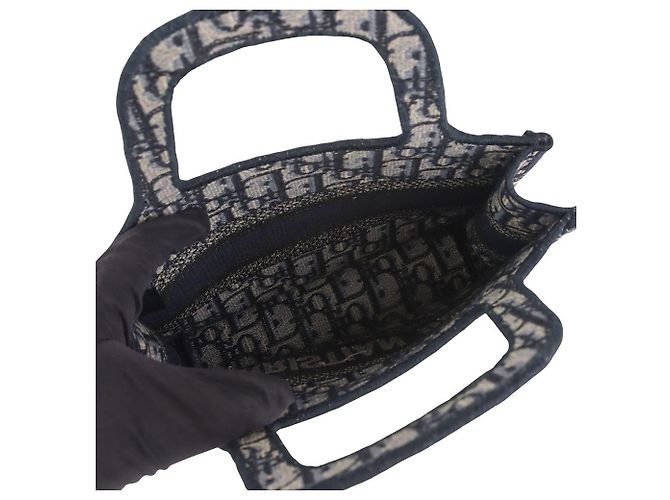 Dior Mini Book Tote Oblique Ricamato - vista 7