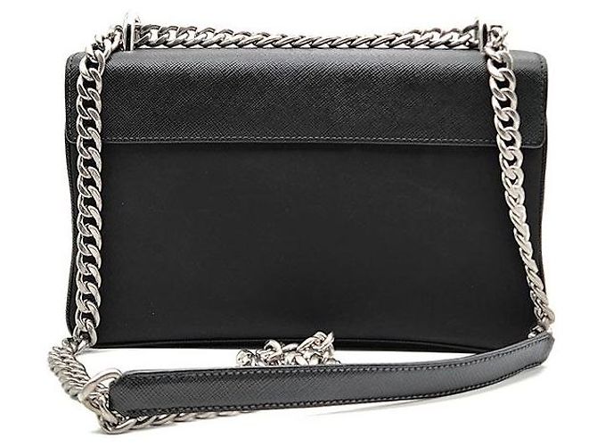 Prada Borsa a tracolla con catena in Saffiano - vista 3