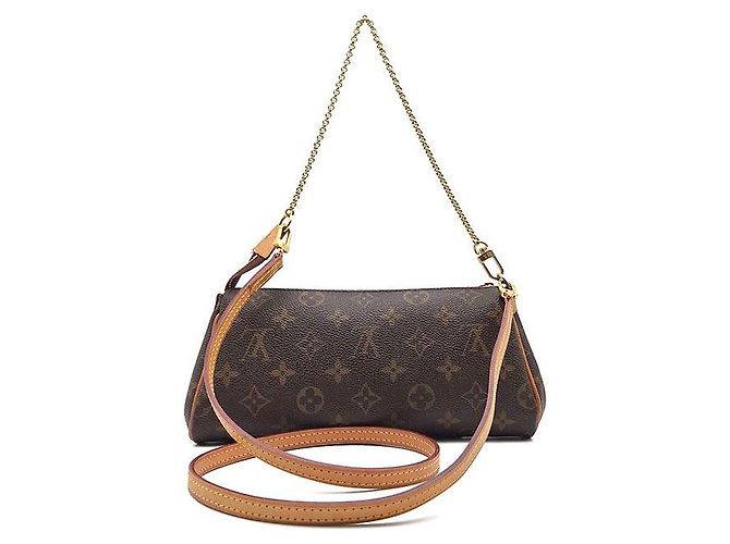 Clutch Louis Vuitton Monogram Eva Marrom - vista 3