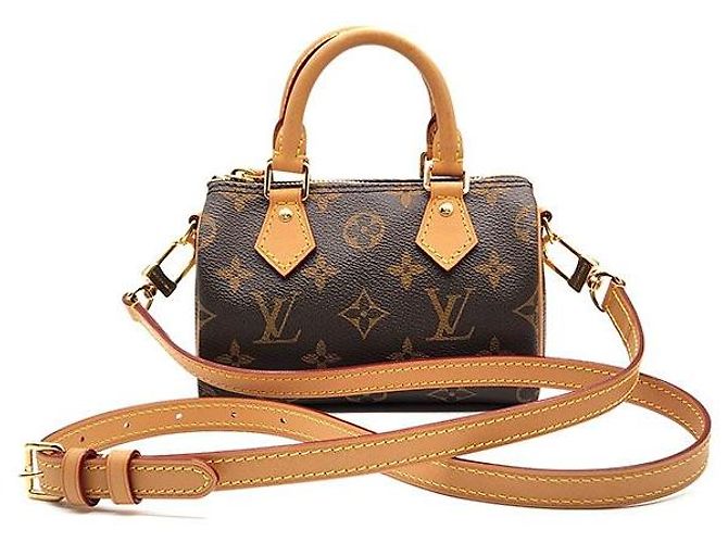 Louis Vuitton Monogram Nano Speedy Marrone - vista 3