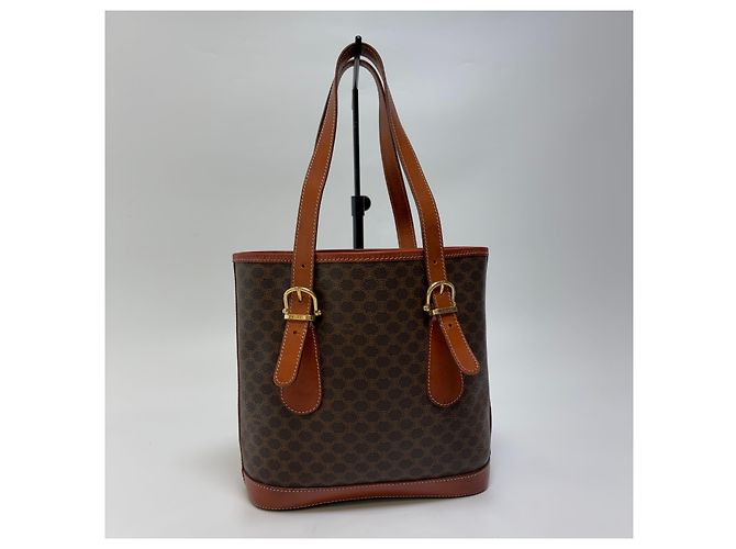 Borsa a secchiello Céline Macadam marrone pelle - vista 21
