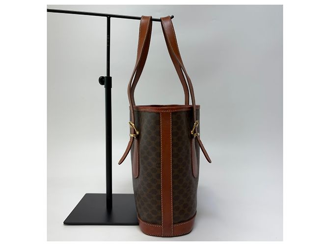 Borsa a secchiello Céline Macadam marrone pelle - vista 6