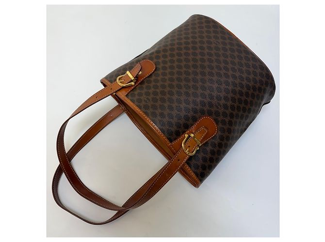 Borsa a secchiello Céline Macadam marrone pelle - vista 11