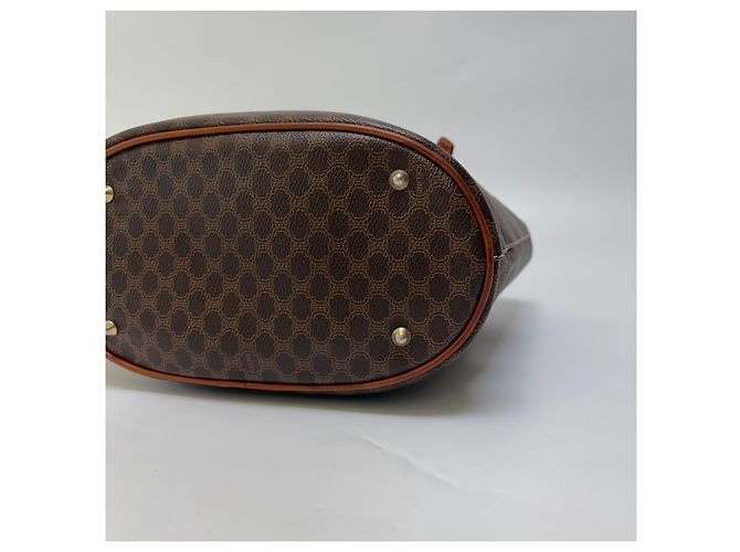 Borsa a secchiello Céline Macadam marrone pelle - vista 14