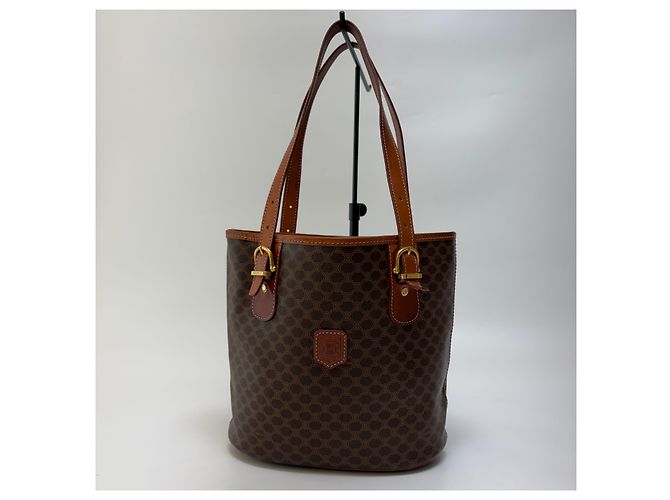 Borsa a secchiello Céline Macadam marrone pelle - vista 2