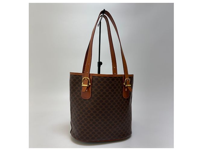 Borsa a secchiello Céline Macadam marrone pelle - vista 8