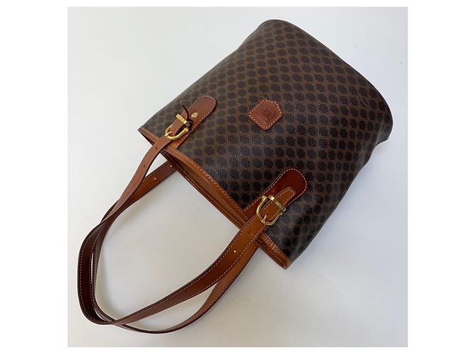 Borsa a secchiello Céline Macadam marrone pelle - vista 9