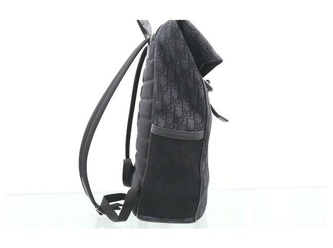 Dior Zaino Rolltop Oblique Jacquard Nero - vista 10