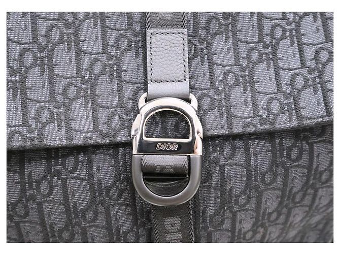 Dior Zaino Rolltop Oblique Jacquard Nero - vista 12