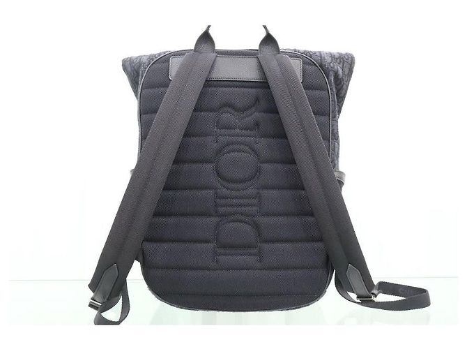 Dior Zaino Rolltop Oblique Jacquard Nero - vista 3
