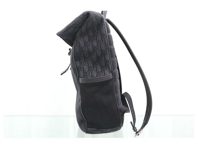 Dior Zaino Rolltop Oblique Jacquard Nero - vista 9