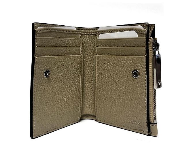 Gucci Cartera de piel Khaki Beige - vista 3