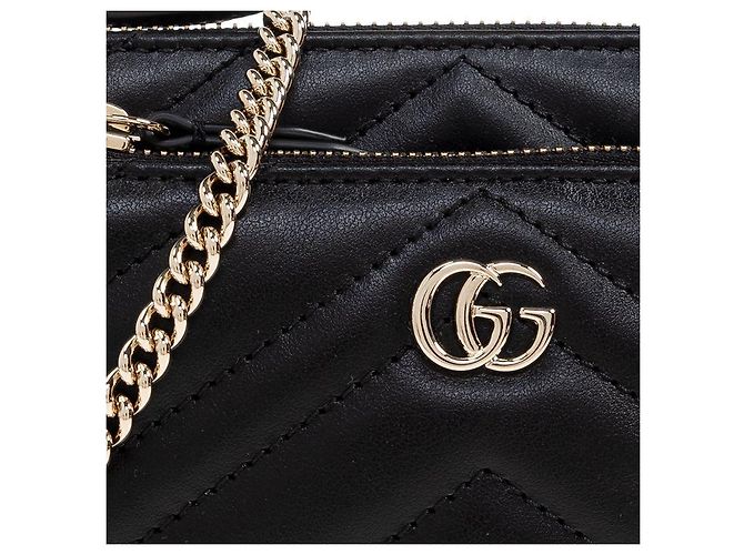 Gucci Pouch con catena GG Marmont Small - vista 3