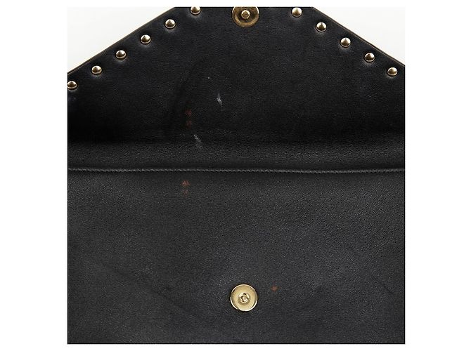 Valentino Clutch a Busta Rockstud in Pelle Nera - vista 11