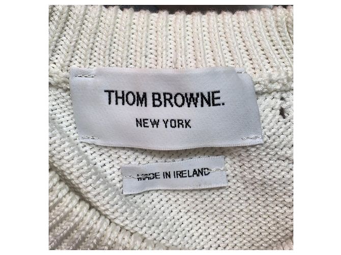 Thom Browne Gestreckter Pointelle-Strick mit kurzen Ärmeln - Ansicht 6