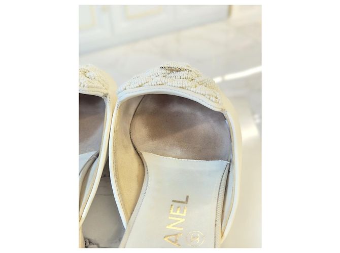 Mule Chanel perlate Cream - vista 11