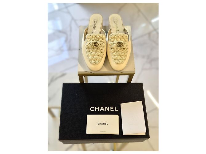 Mule Chanel perlate Cream - vista 5