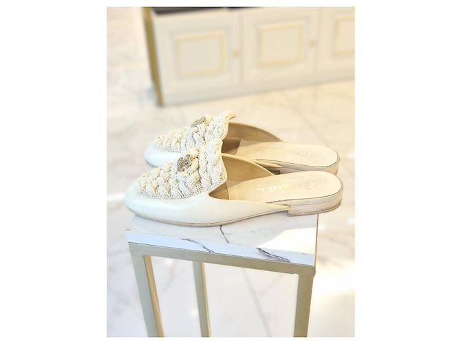 Mule Chanel perlate Cream - vista 7