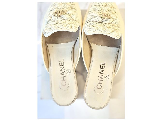 Mule Chanel perlate Cream - vista 9