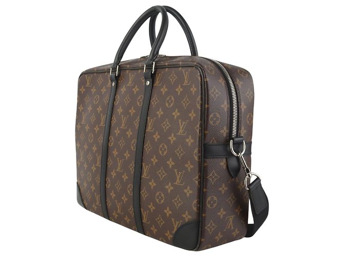 Louis Vuitton Monogram Macassar Porte Document Voyage GM Document Bag - vista 2