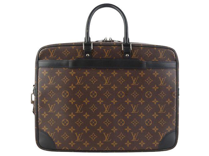 Louis Vuitton Monogram Macassar Porte Document Voyage GM Document Bag - vista 3