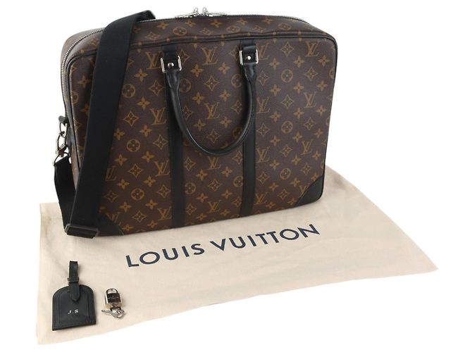 Louis Vuitton Monogram Macassar Porte Document Voyage GM Document Bag - vista 8