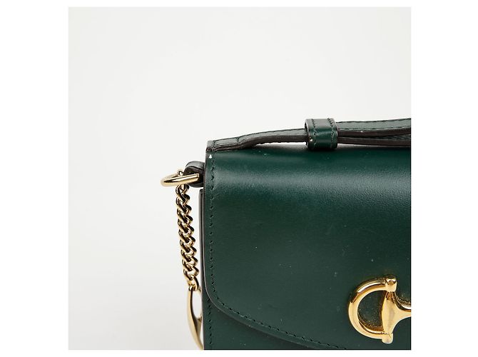 Gucci Mini Borsa a Tracolla Jumi in Pelle Verde - vista 2