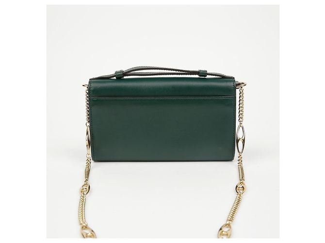 Gucci Mini Borsa a Tracolla Jumi in Pelle Verde - vista 5