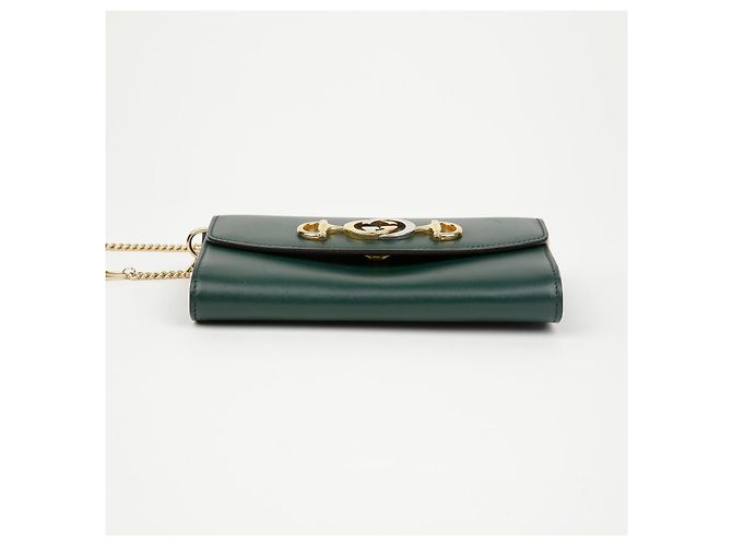 Gucci Mini Borsa a Tracolla Jumi in Pelle Verde - vista 7
