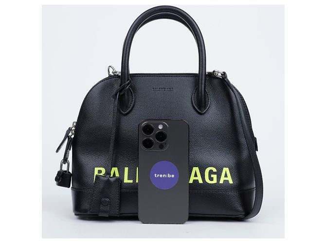 Balenciaga Borsa a Tracolla Tote con Piccolo Manico Nero - vista 12