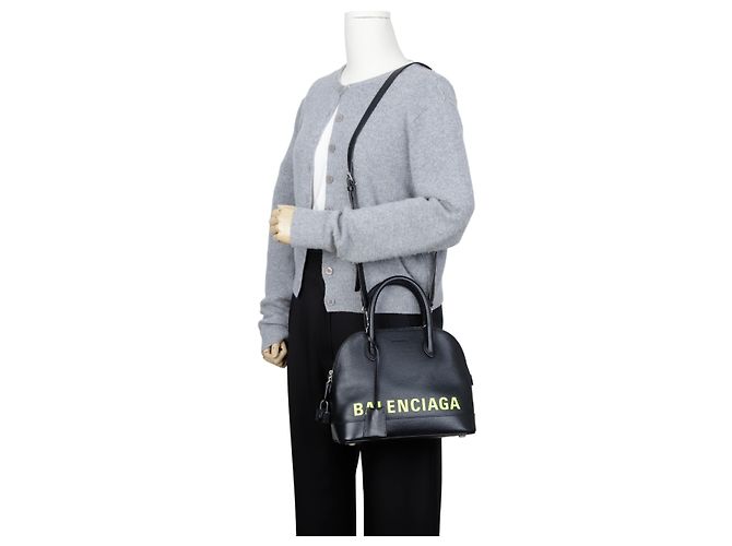 Balenciaga Borsa a Tracolla Tote con Piccolo Manico Nero - vista 14