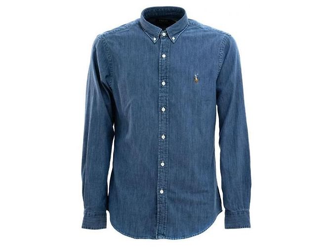Ralph Lauren Camicia in denim ricamata con logo Pony - vista 2
