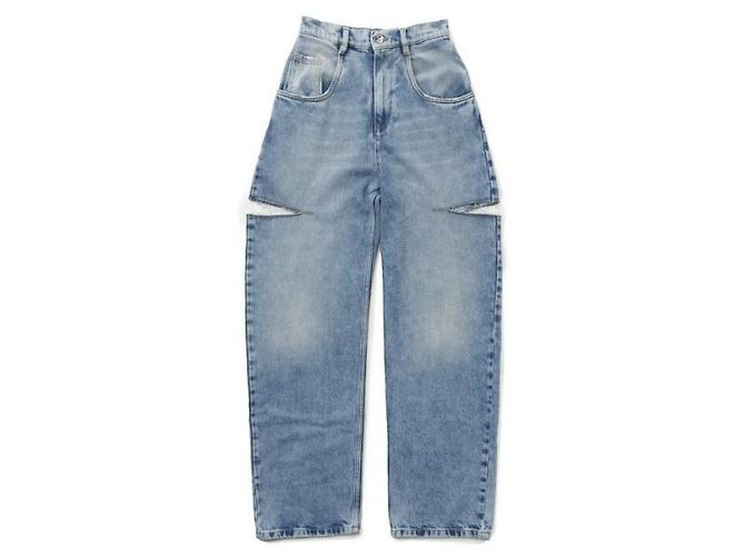 Maison Martin Margiela Vaqueros de denim con detalle de corte - vista 2