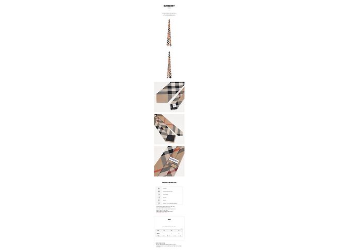 Cravatta in seta Burberry a quadri - vista 11