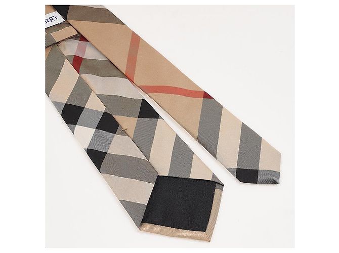 Cravatta in seta Burberry a quadri - vista 4