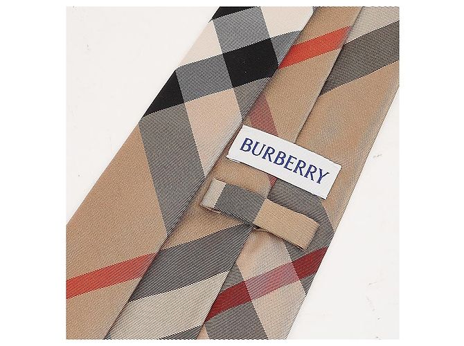 Cravatta in seta Burberry a quadri - vista 5