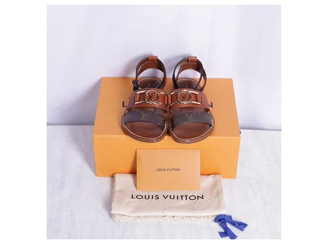 Louis Vuitton Sandali Gold Logo Taglia - vista 2