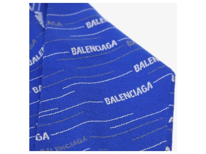 Balenciaga Distressed Knit Blauer Wollpullover - Ansicht 5