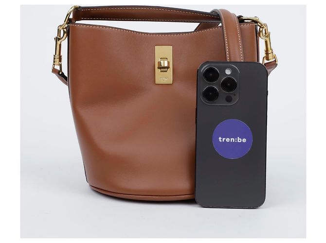 Céline Borsa a tracolla Tote Tin Bucket Brown - vista 13