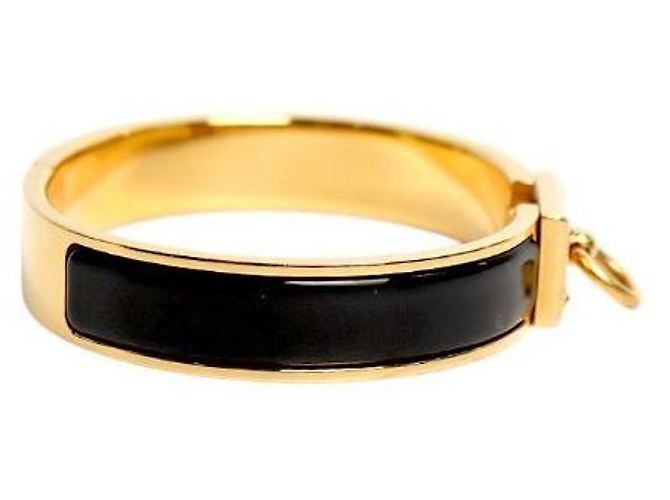 Bracciale Hermès Click H Nero e Oro - vista 4