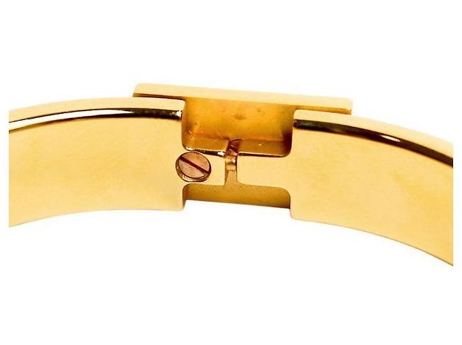 Bracciale Hermès Click H Nero e Oro - vista 5