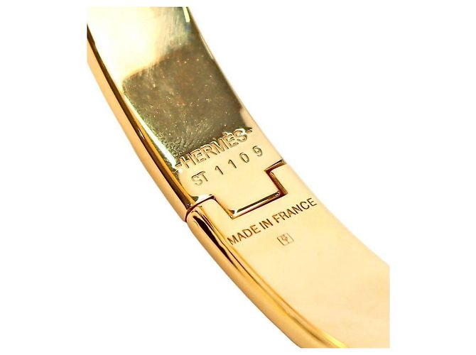 Bracciale Hermès Click H Nero e Oro - vista 6
