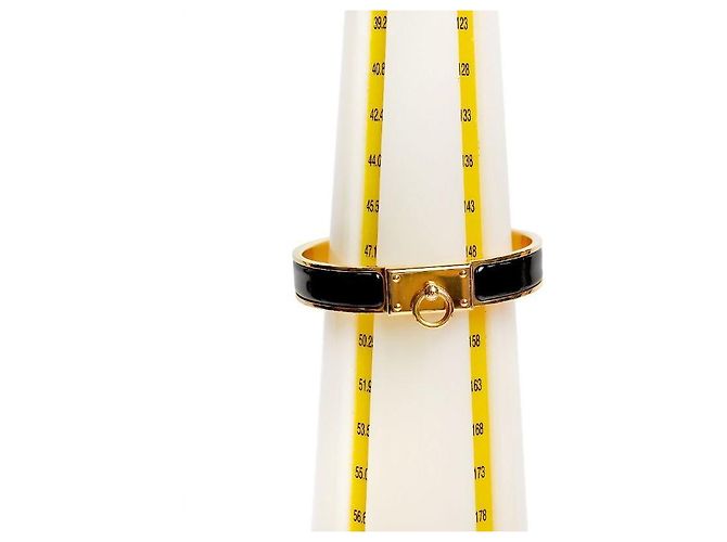 Bracciale Hermès Click H Nero e Oro - vista 7