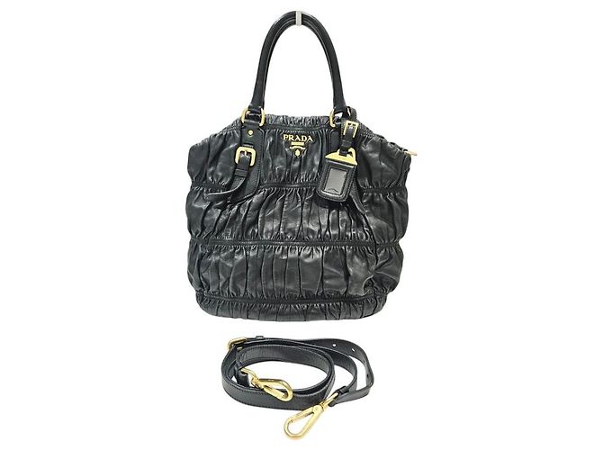 Prada Borsa a tracolla Nappa Gofer Gold - vista 12