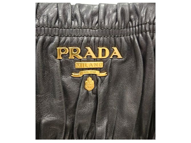 Prada Borsa a tracolla Nappa Gofer Gold - vista 13