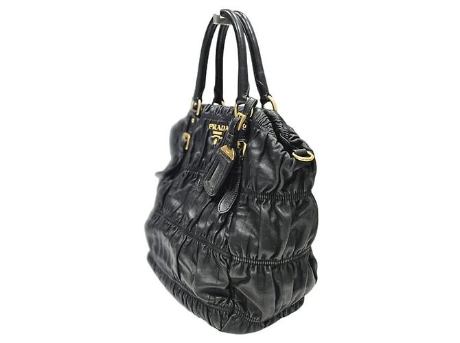 Prada Borsa a tracolla Nappa Gofer Gold - vista 2